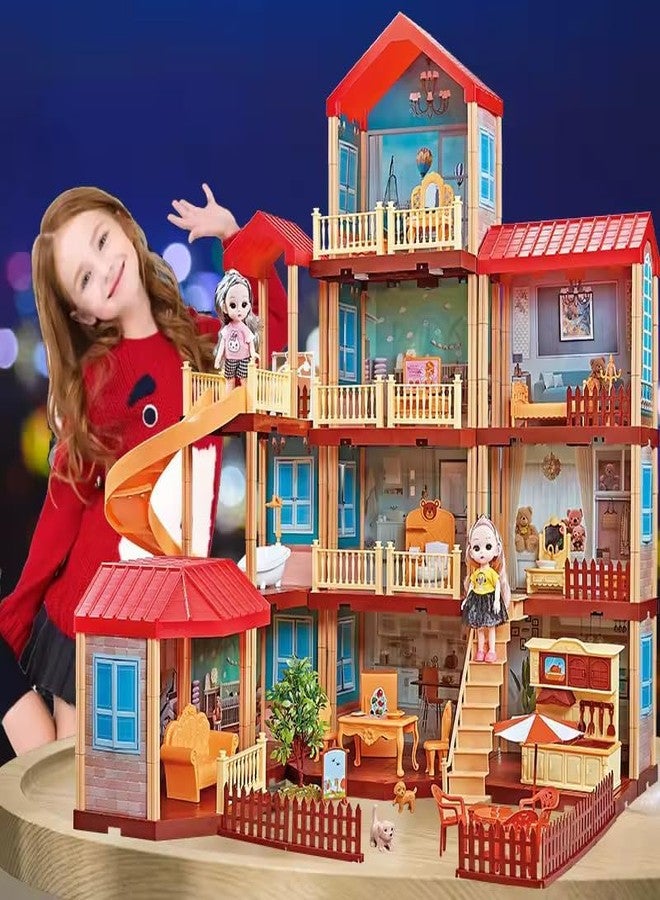 Onecado Dream House DIY Dollhouse Kit, Miniature Dollhouse with Furniture, Tiny House Set Plus Dolls Accessories, LED Lights, Creative & Imagine DIY Doll Cottage for Girls, Toddlers & Kids Gift - Image 2